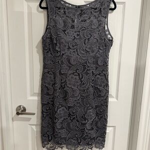 Cache Charcoal Lace Midi Dress